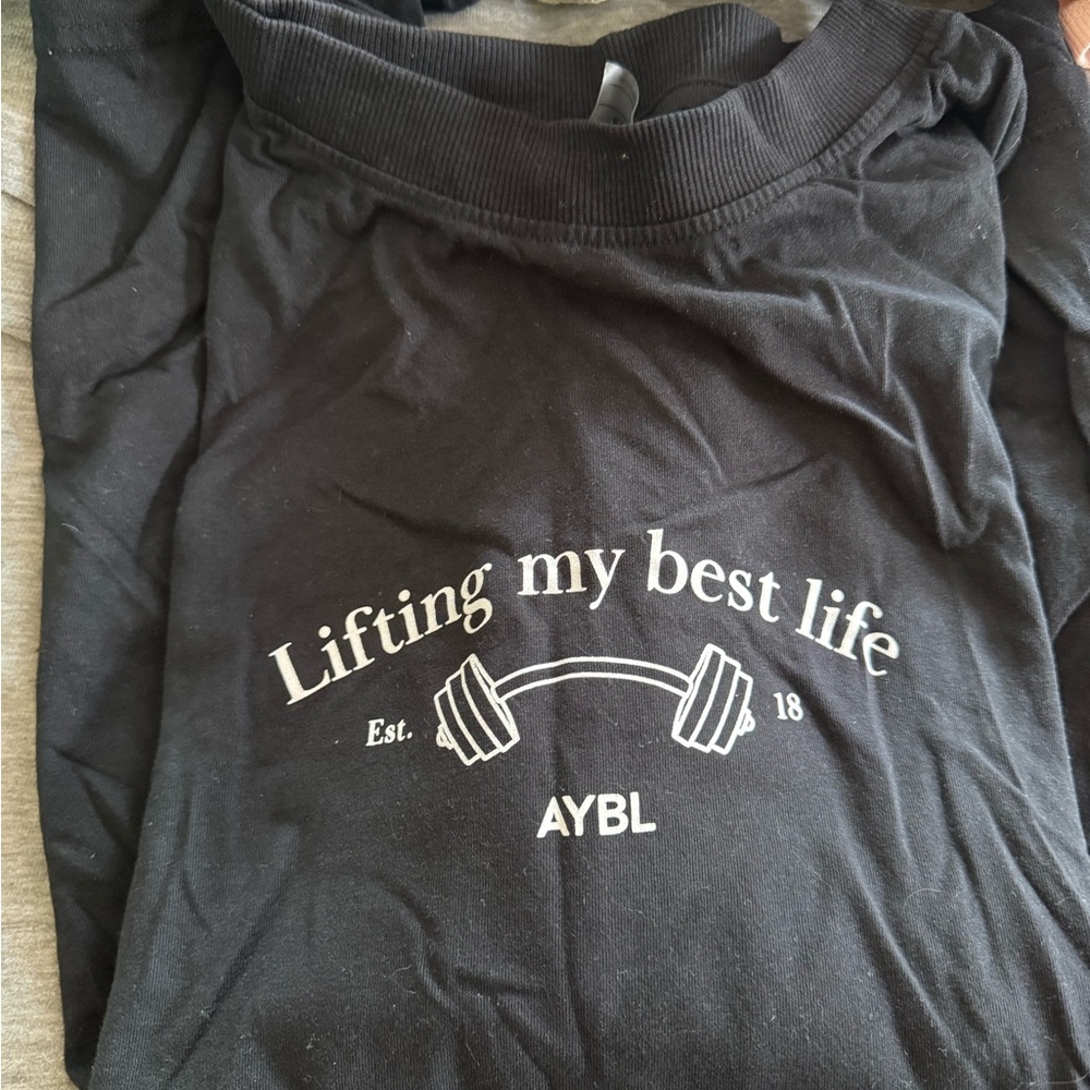 AYBL Black 'Lifting My Best Life' Tee